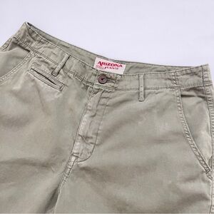 Arizona Jean Company Flat Front Shorts Olive Army Green Men’s Size 34